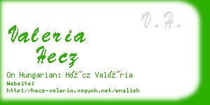 valeria hecz business card